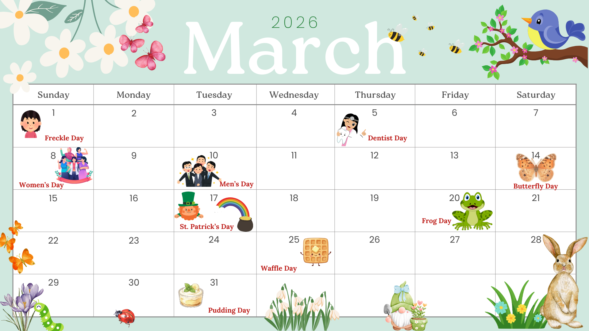 Calendar 2 march 2026