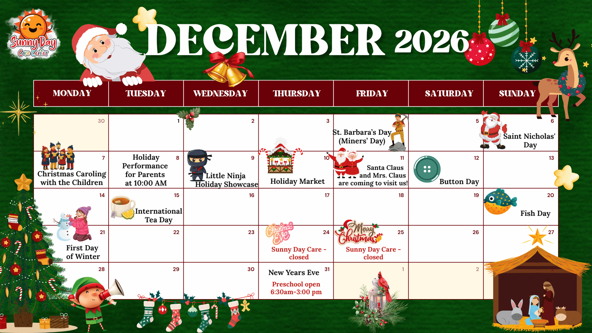 Calendar 3 december2026 calendar
