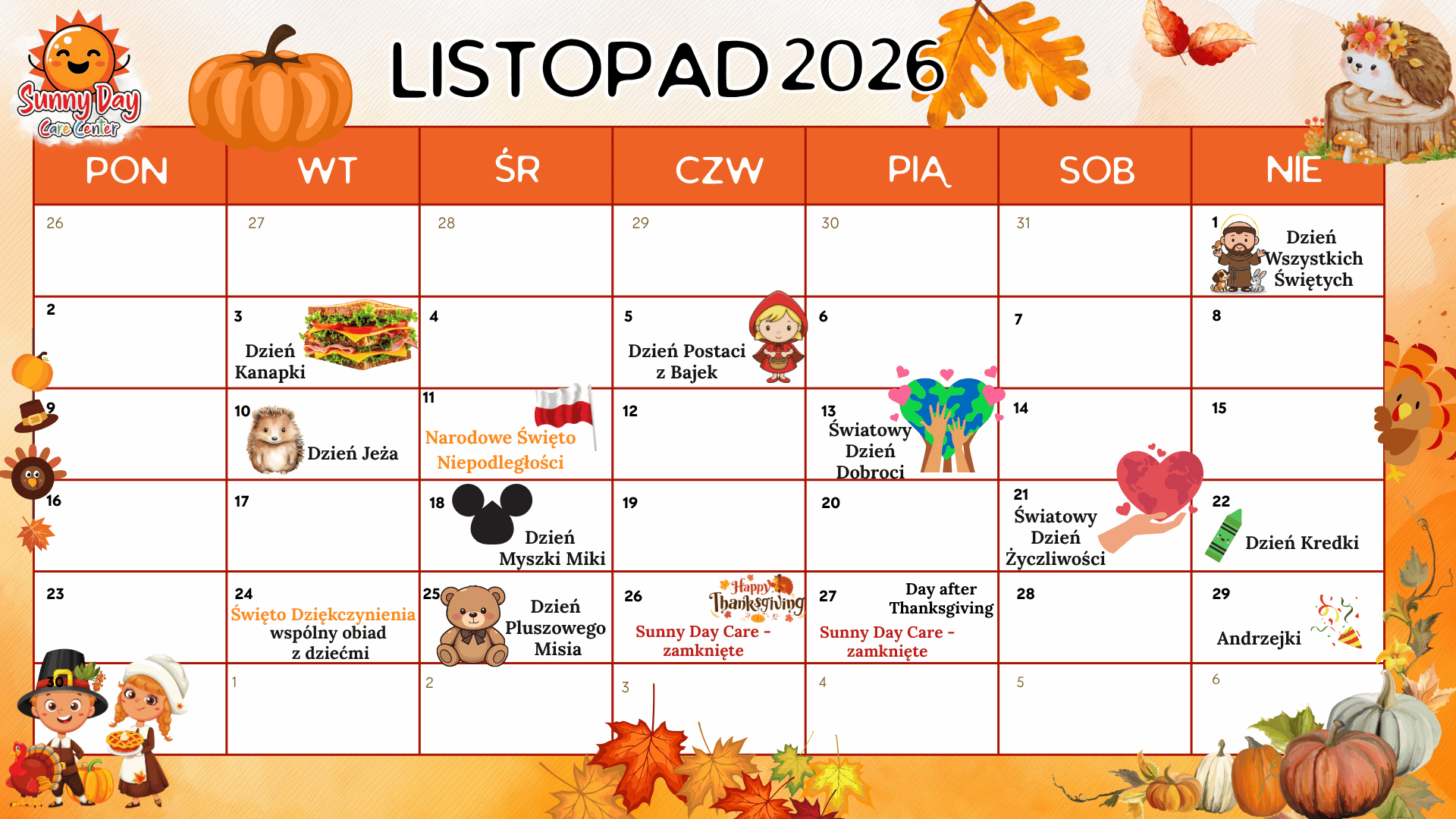 Kalendarz 2 listopad 2026